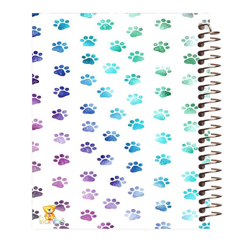 دفتر مشق 100 برگ طرح رد پا سگ کد 1033