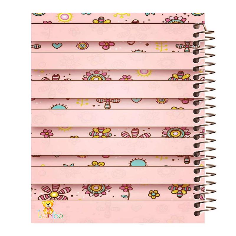 دفتر مشق 100 برگ طرح گل کد 1058