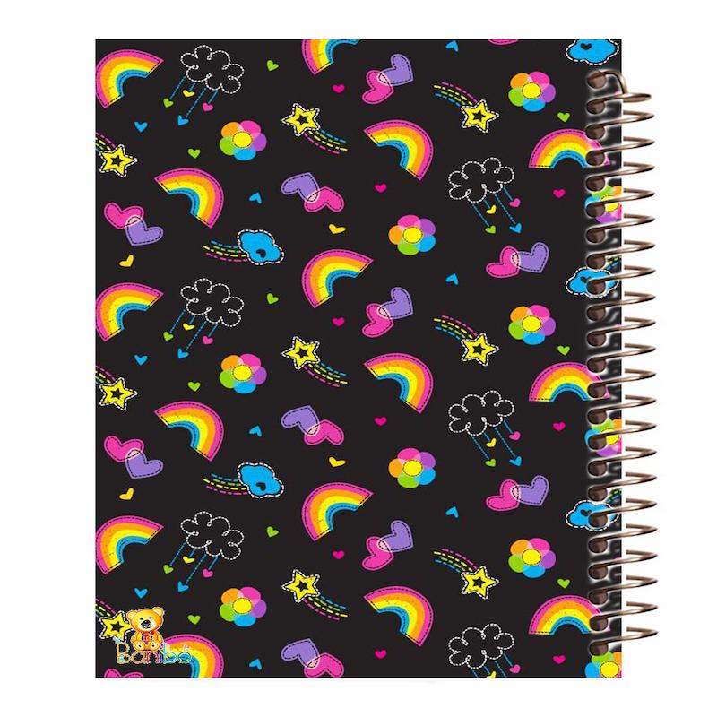 دفتر مشق 100 برگ طرح رنگین کمان کد 1085