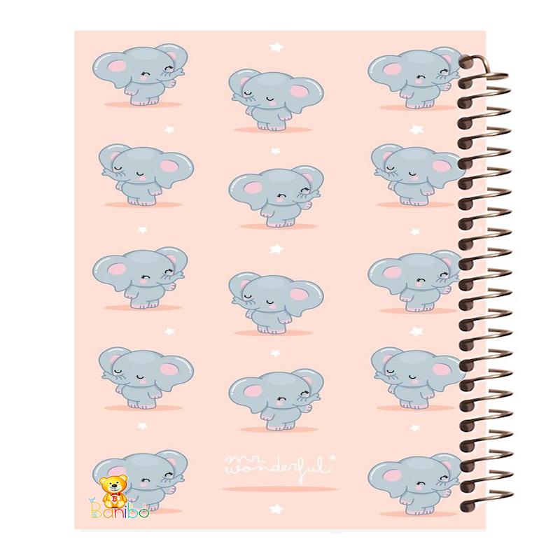 دفتر مشق 100 برگ طرح بچه فیل کد 1098