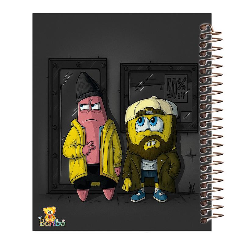 دفتر مشق 100 برگ طرح باب اسفنجی کد 2585