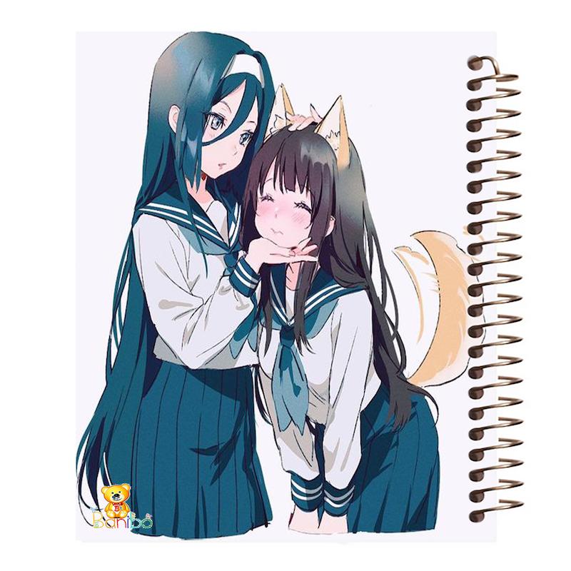 دفتر مشق 100 برگ طرح انیمه دختر کد 2311