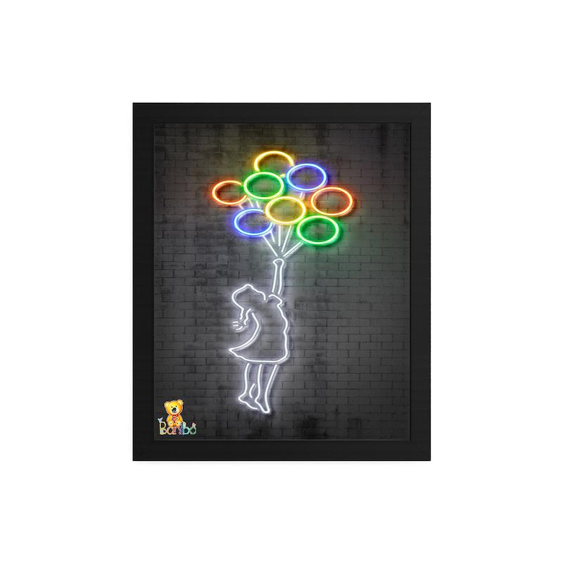 تابلو طرح دختر و بادکنک کد 233