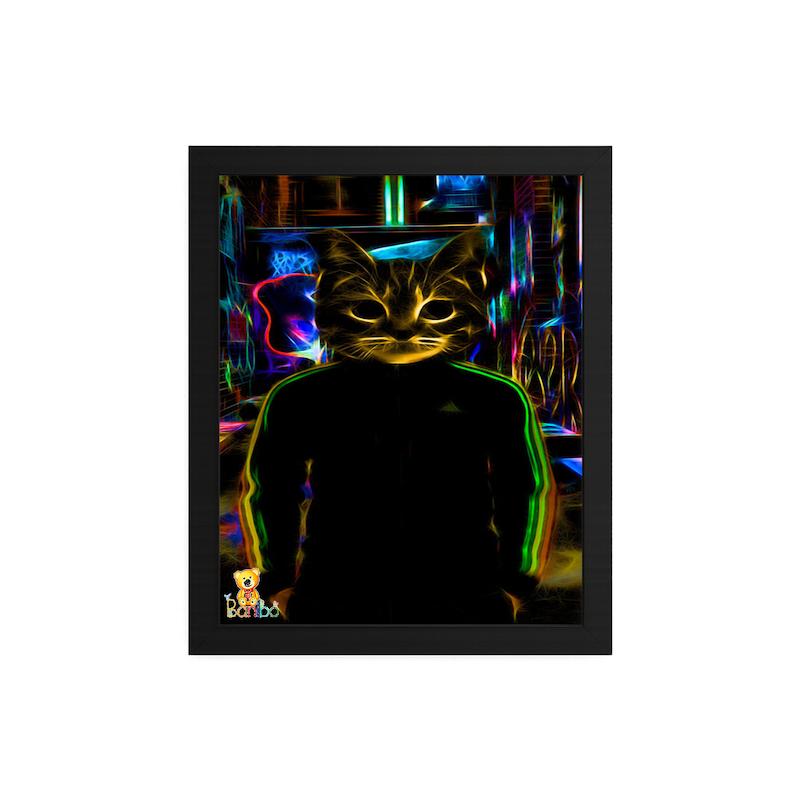 تابلو طرح گربه کد 347