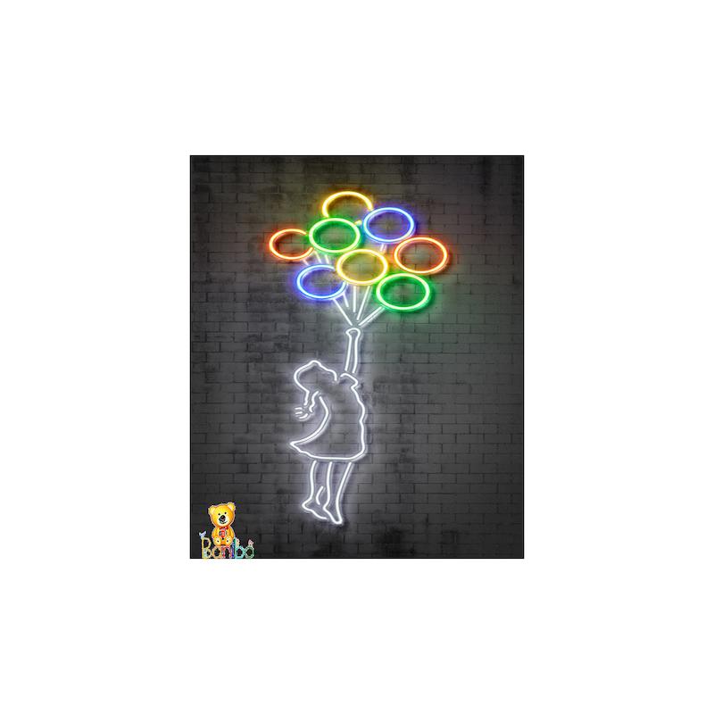 پوستر دیواری طرح دختر و بادکنک کد 233