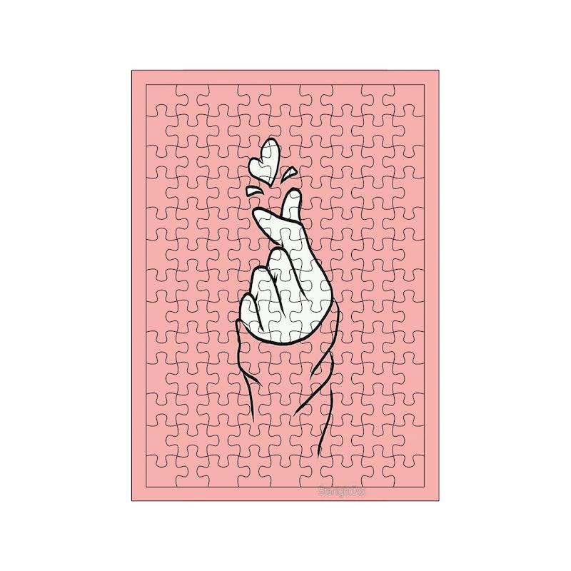 پازل طرح دست و قلب کد 604