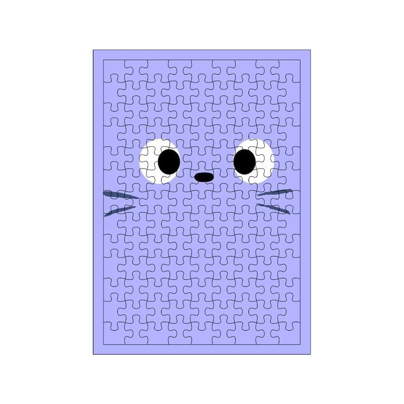 پازل طرح گربه بامزه کد 1795