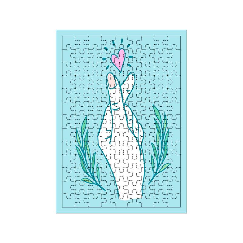 پازل طرح دست و قلب کد 2092