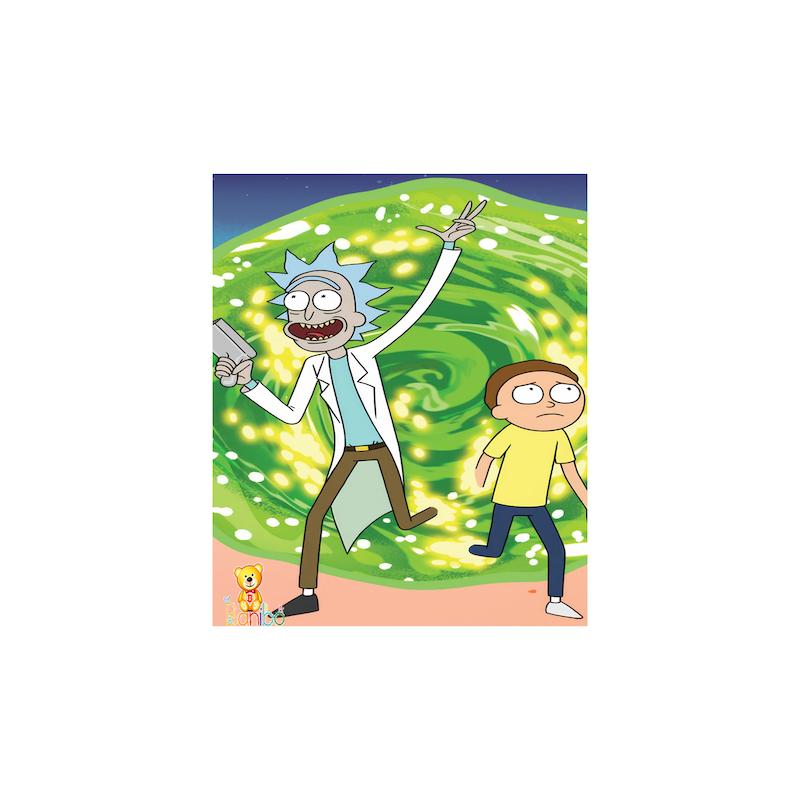 تابلو شاسی طرح ریک و مورتی کد 121