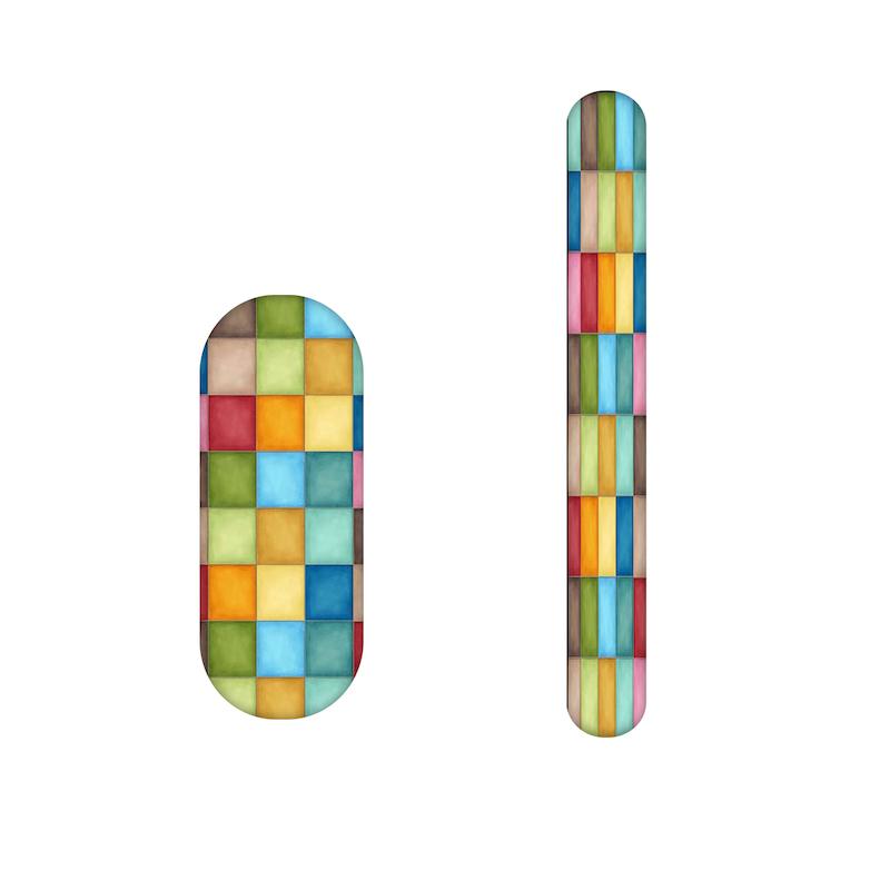 سوهان ناخن طرح رنگی کد 814 مجموعه 2 عددی