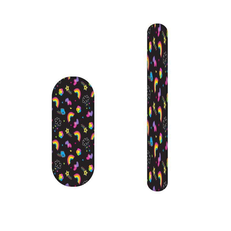 سوهان ناخن طرح رنگین کمان کد 1085 مجموعه 2 عددی