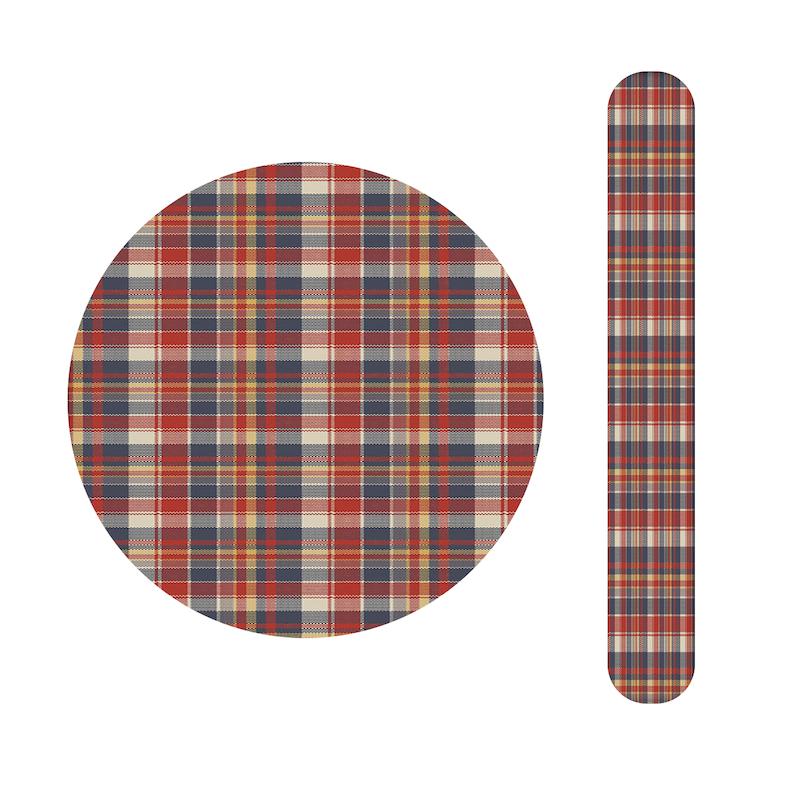 ست آینه و سوهان طرح چهارخونه کد 214