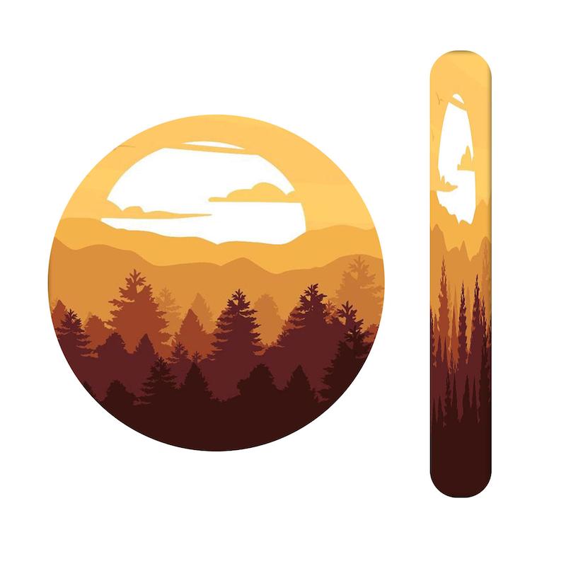 ست آینه و سوهان طرح غروب آفتاب کد 391