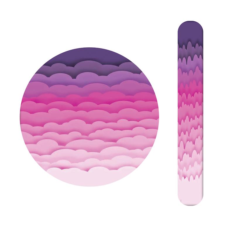 ست آینه و سوهان طرح رنگی صورتی کد 781