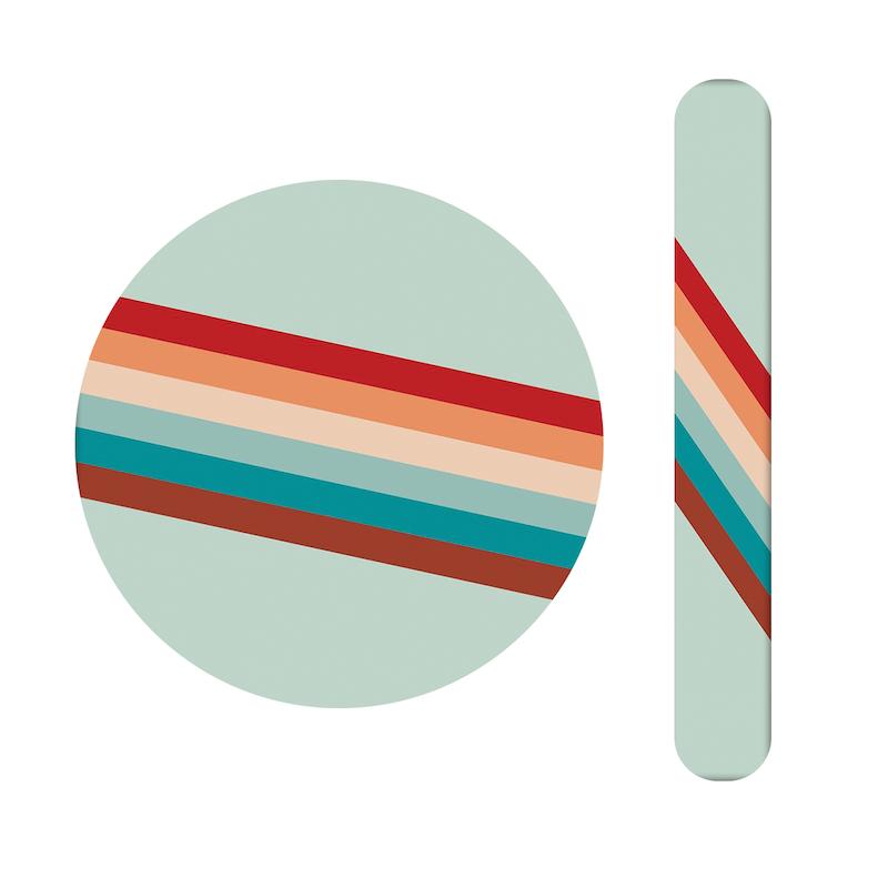 ست آینه و سوهان طرح رنگین کمان کد 805