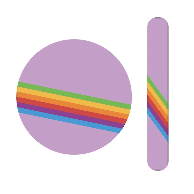 ست آینه و سوهان طرح رنگین کمان کد 810