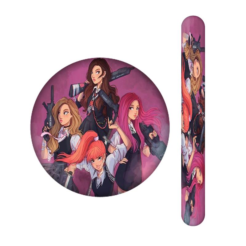 ست آینه و سوهان طرح بلک پینک کد 2347