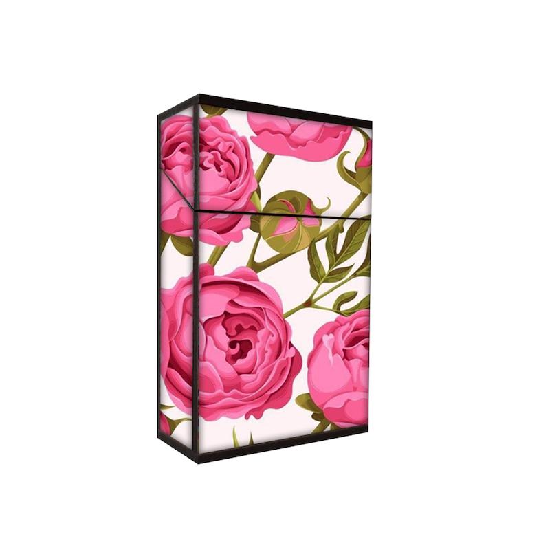 جعبه سیگار طرح رز صورتی کد 284