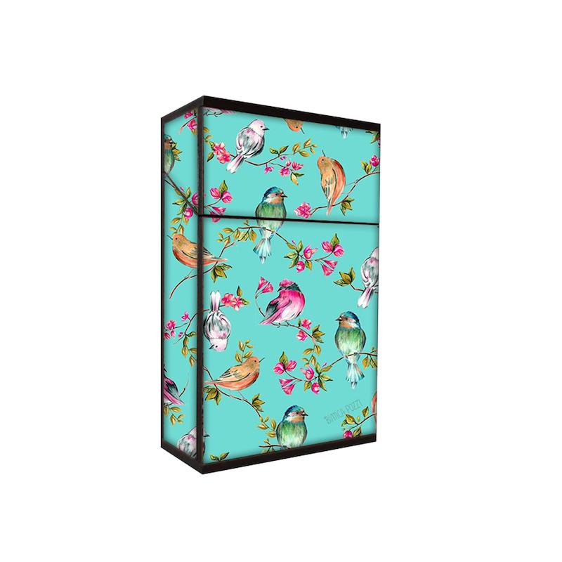 جعبه سیگار طرح گل و گنجشک کد 378