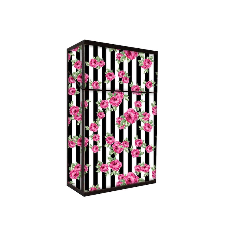 جعبه سیگار طرح رز صورتی کد 390