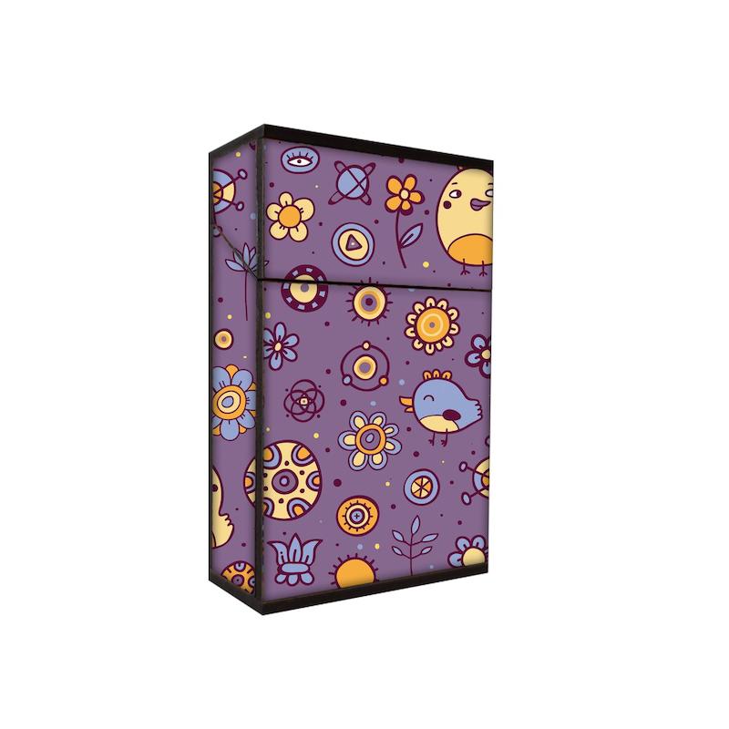 جعبه سیگار طرح گل و گنجشک کد 766