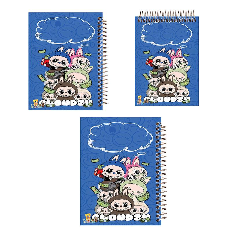 ست دفتر نقاشی، شطرنجی و مشق 100 برگ طرح لبوبو کد 2700