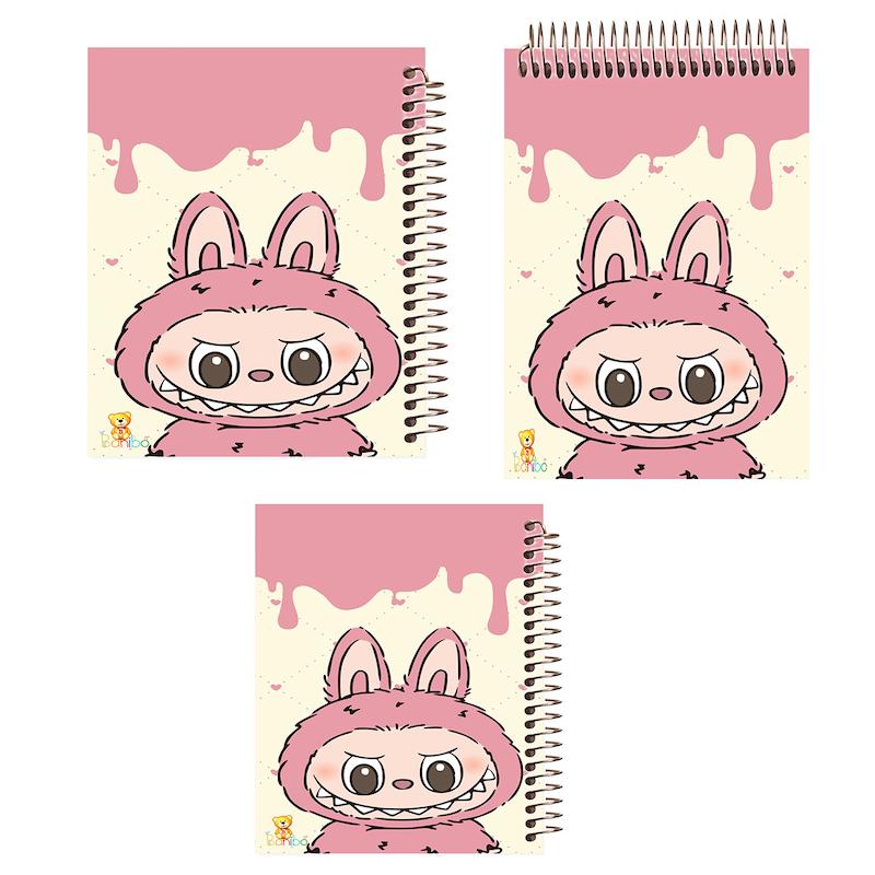 ست دفتر نقاشی، شطرنجی و مشق 100 برگ طرح لبوبو کد 2701