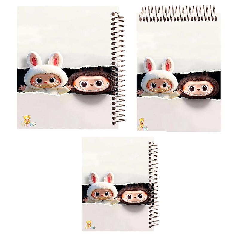 ست دفتر نقاشی، شطرنجی و مشق 100 برگ طرح لبوبو کد 2702