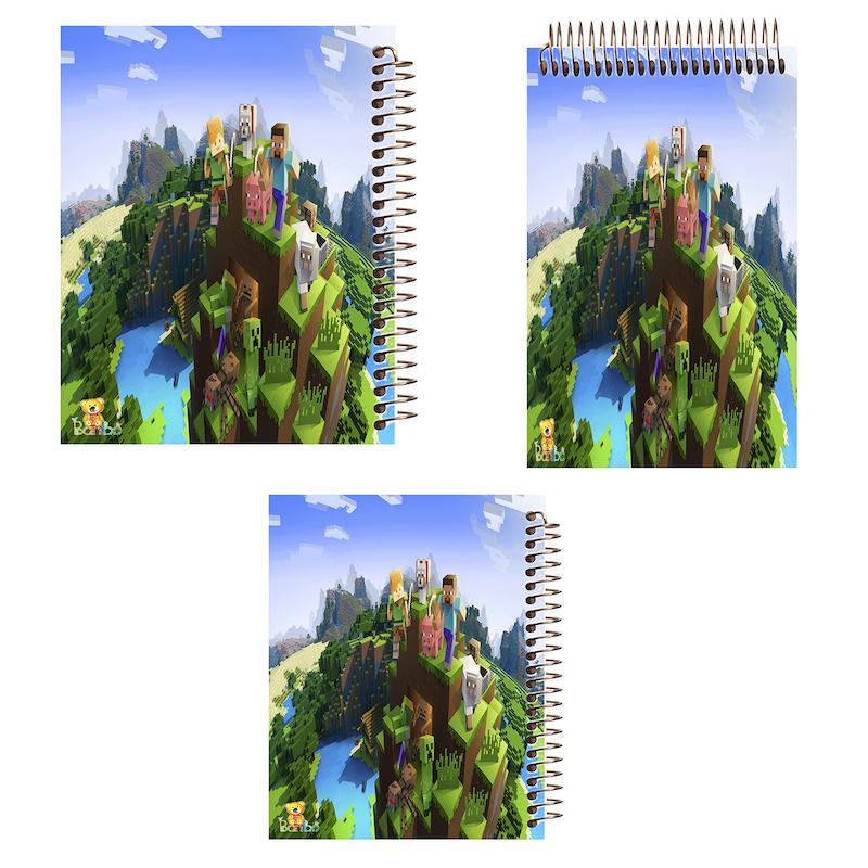 ست دفتر نقاشی، شطرنجی و مشق 100 برگ طرح ماینکرافت کد 2714