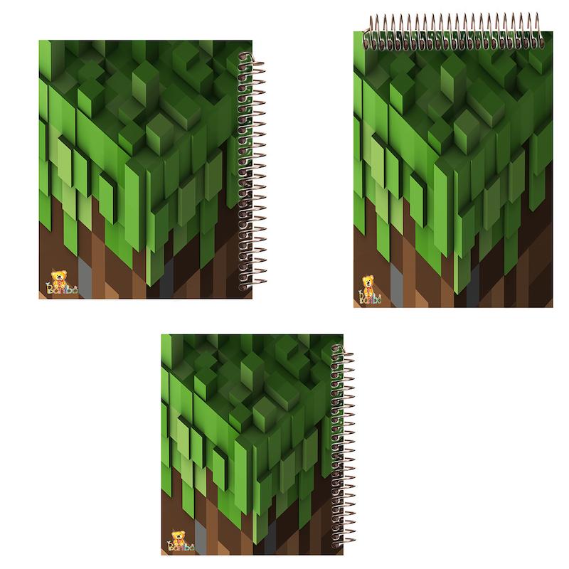 ست دفتر نقاشی، شطرنجی و مشق 100 برگ طرح ماینکرافت کد 2782