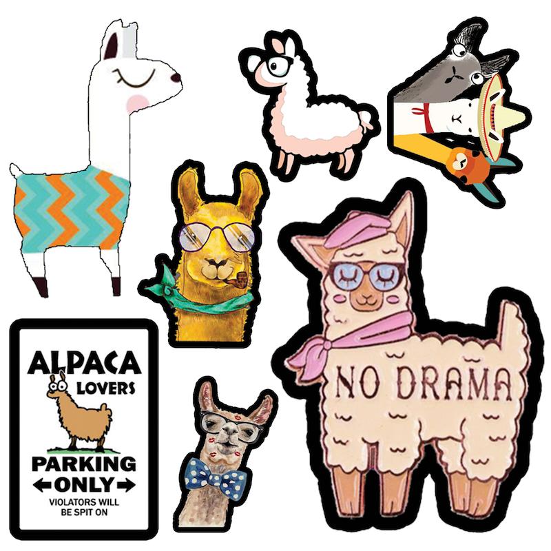 مجموعه استیکر طرح لاما