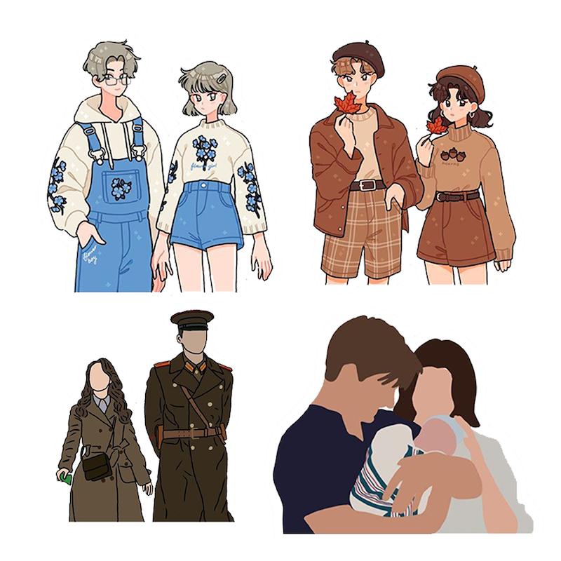 مجموعه استیکر طرح عاشقانه