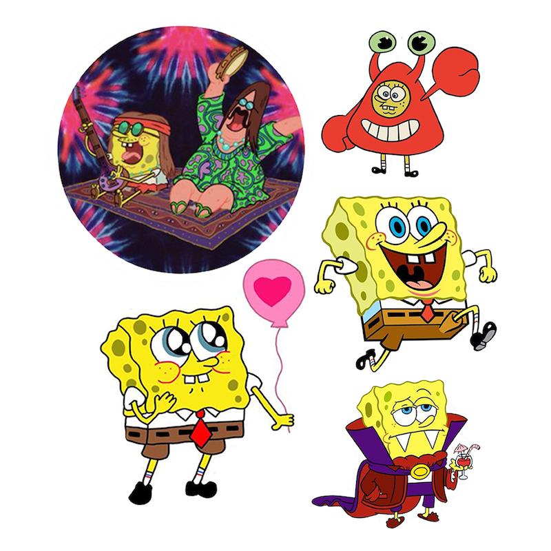 مجموعه استیکر طرح باب اسفنجی
