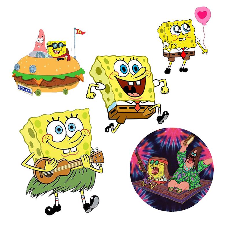 مجموعه استیکر طرح باب اسفنجی