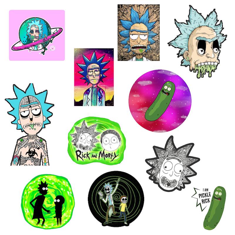 مجموعه استیکر طرح ریک و مورتی