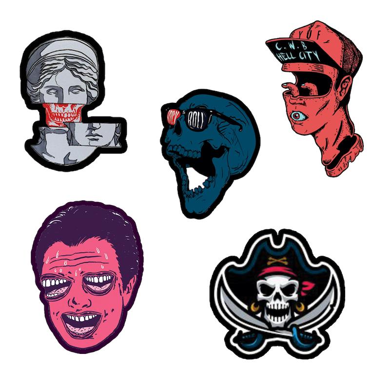 مجموعه استیکر طرح اسکلت