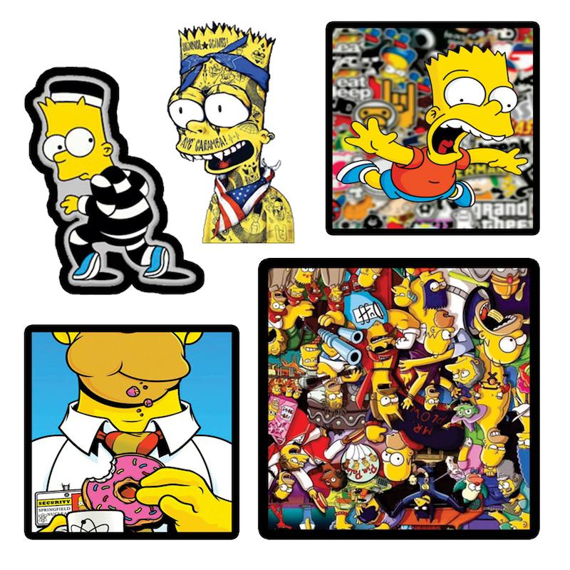 مجموعه استیکر طرح سیمپسون