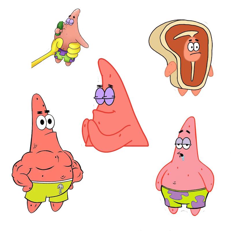 مجموعه استیکر طرح باب اسفنجی