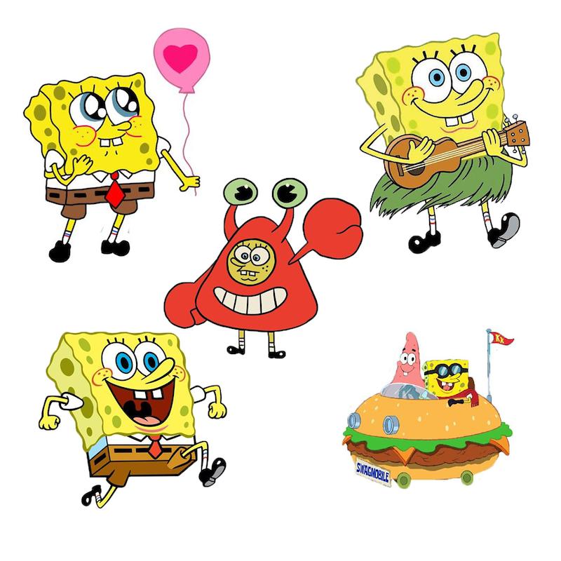 مجموعه استیکر طرح باب اسفنجی