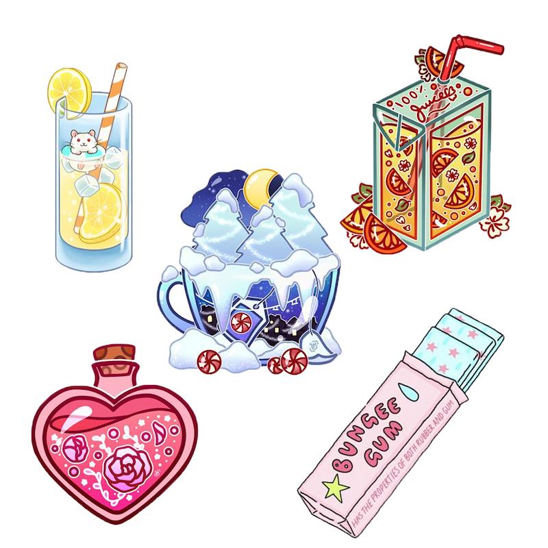 مجموعه استیکر طرح kawai