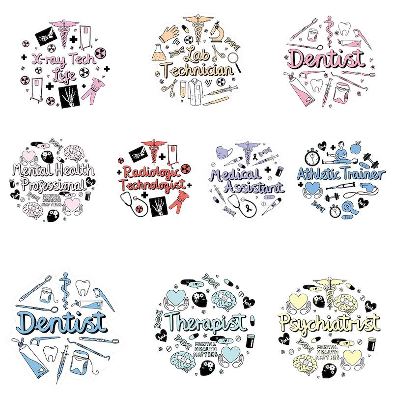 مجموعه استیکر طرح پزشکی
