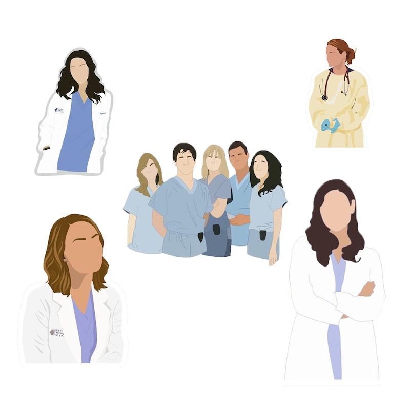 مجموعه استیکر طرح پرستار