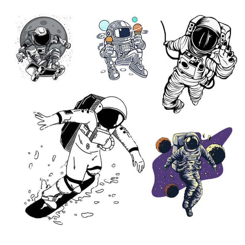 مجموعه استیکر طرح فضایی