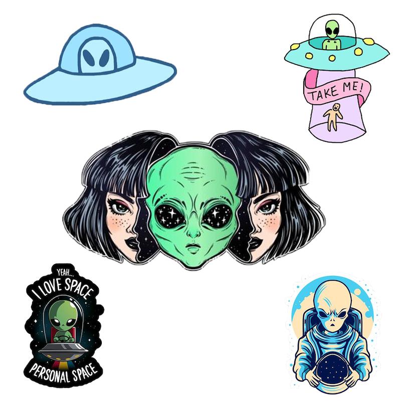 مجموعه استیکر طرح فضایی