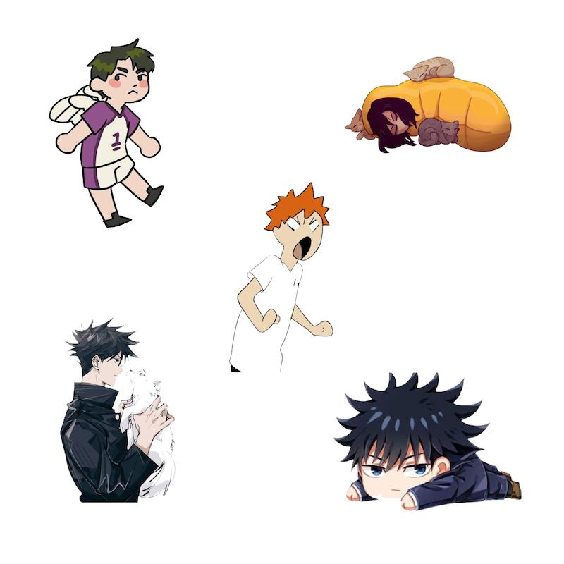 مجموعه استیکر طرح انیمه