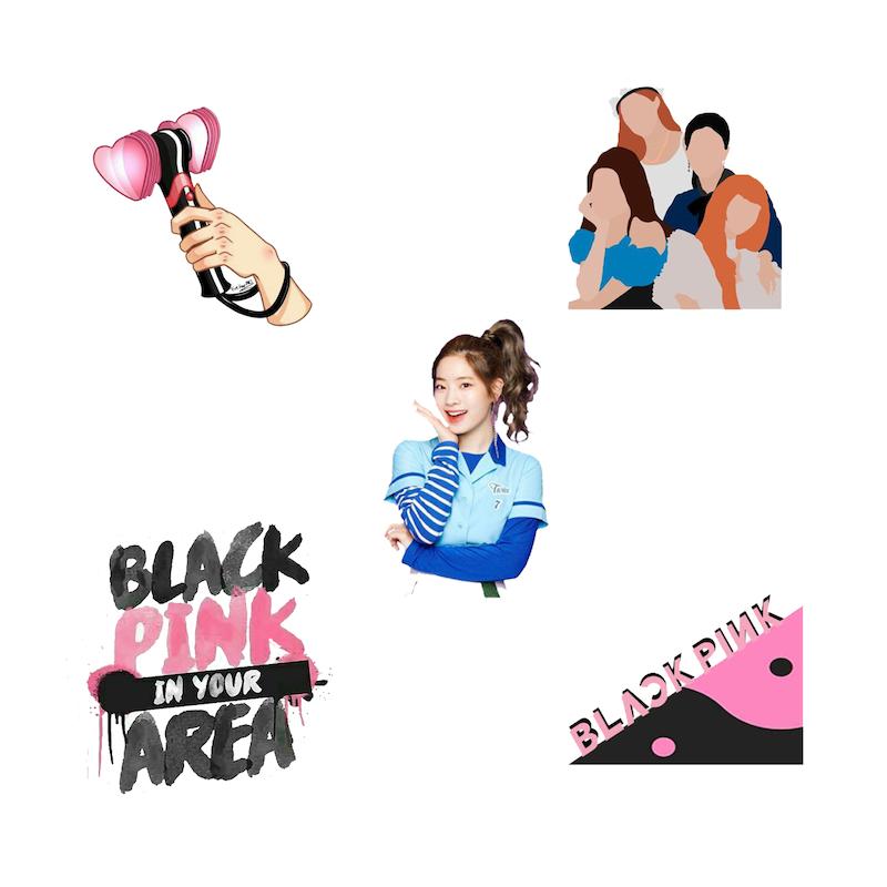 مجموعه استیکر طرح بلک پینک