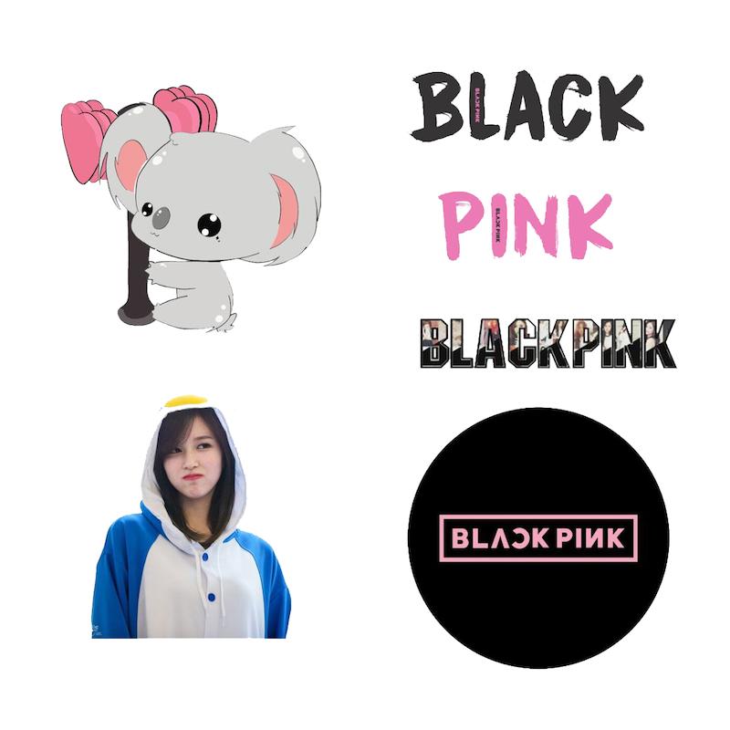مجموعه استیکر طرح بلک پینک