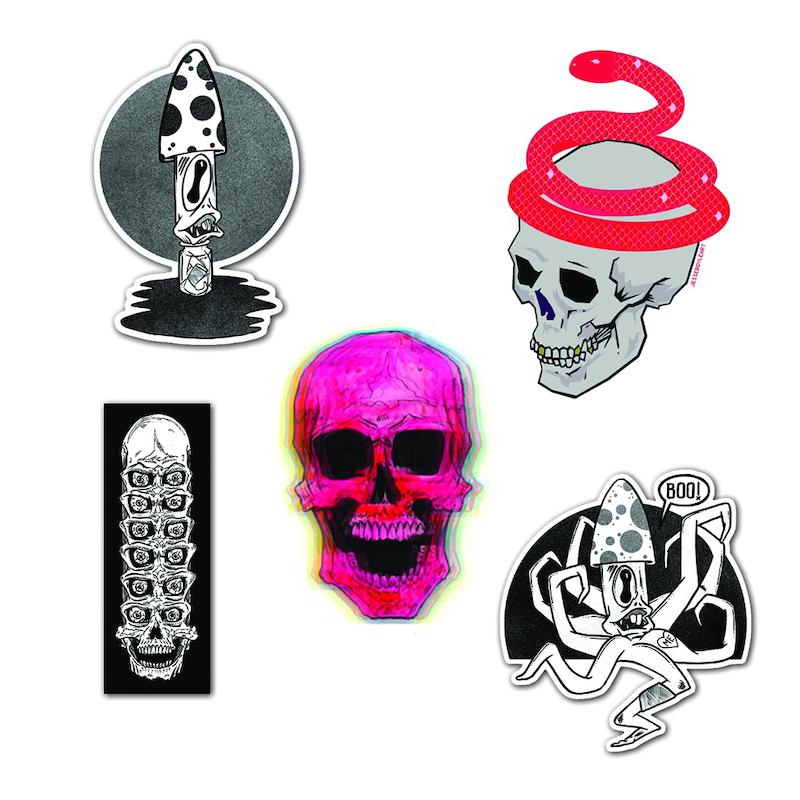 مجموعه استیکر طرح اسکلت