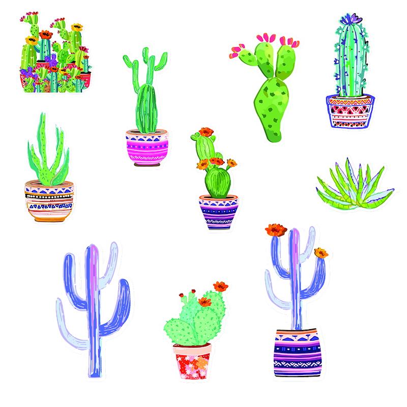 مجموعه استیکر طرح کاکتوس
