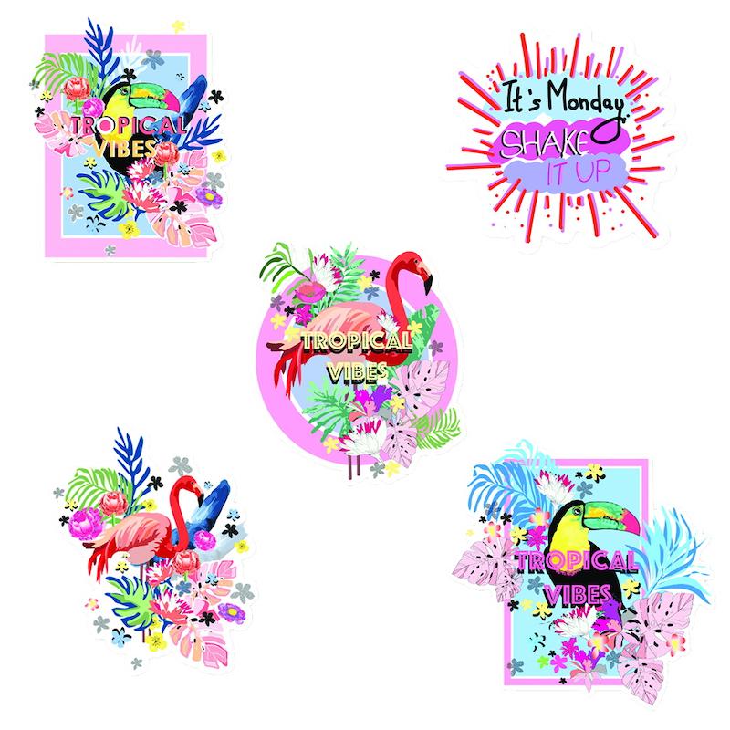 مجموعه استیکر طرح فلامینگو